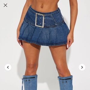 Denim Mini Skirt with Silver Buckle Bratz Vibe